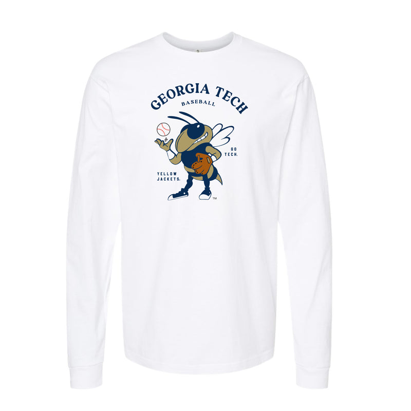 The Buzz Baseball Player | White Long Sleeve