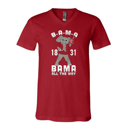 The Bama All The Way Big Al | Canvas Red V-Neck