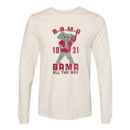 The Bama All The Way Big Al | Natural Long Sleeve Tee
