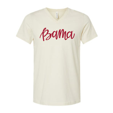 The Bama Script | Natural V-Neck
