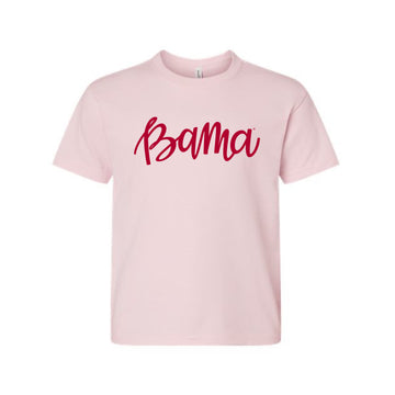 The Bama Script | Youth Soft Pink Tee