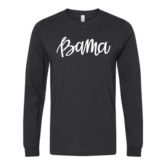 The Bama Script | Vintage Black Long Sleeve Tee