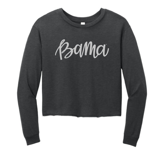 The Bama Script | Black Frost Long Sleeve Tee