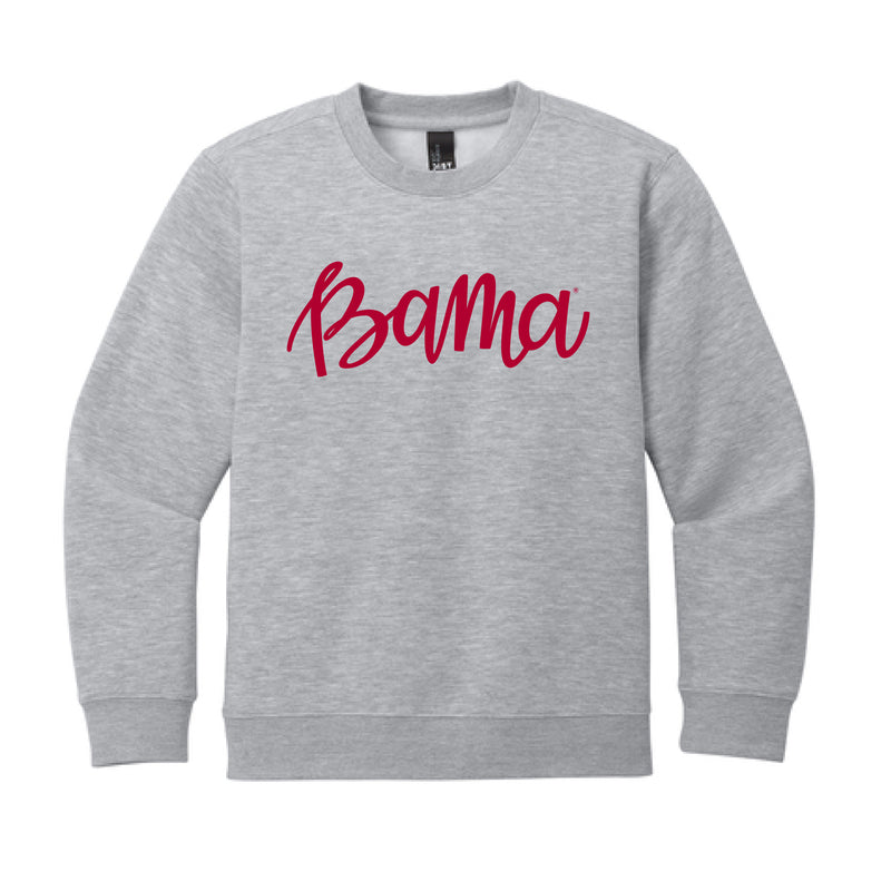 The Bama Script | Youth Light Heather Grey Sweatshirt