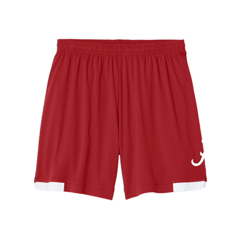 The Alabama A Logo | Youth Deep Red/ White Shorts