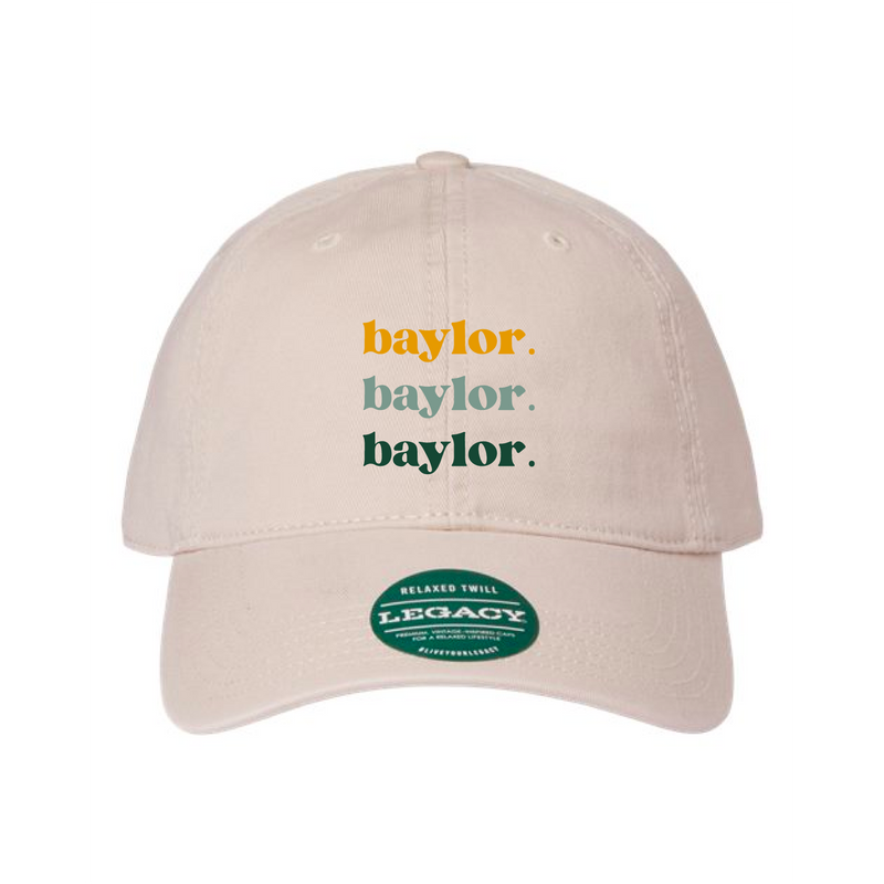 The baylor Embroidered | Stone Legacy Dad Hat
