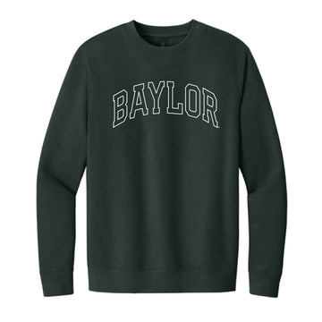 The Baylor Arch Outline | Forest Green Sweatshirt