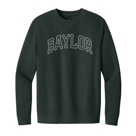 The Baylor Arch Outline | Forest Green Sweatshirt