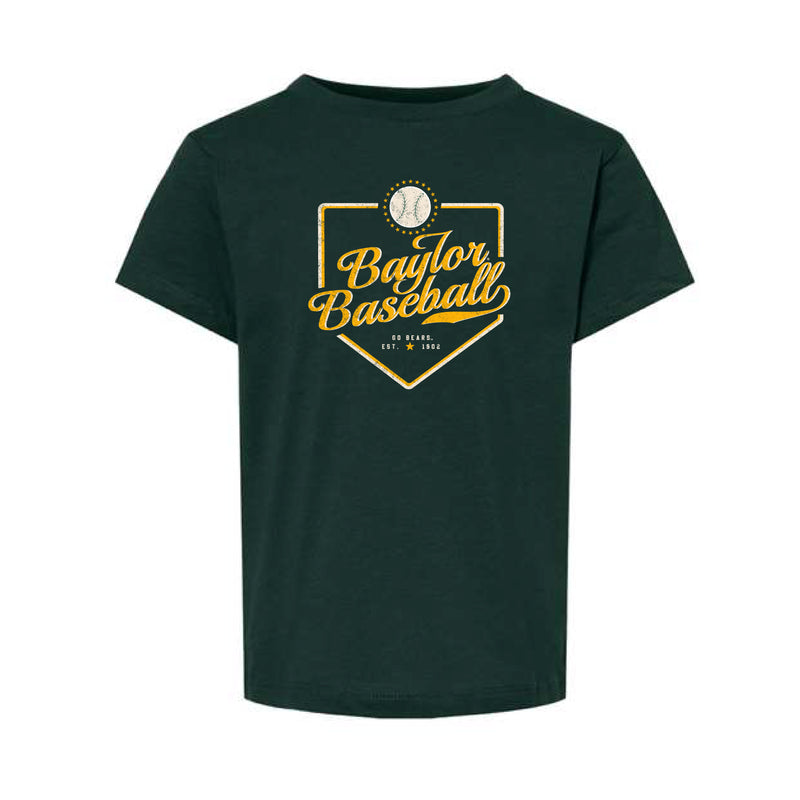 The Baylor Baseball Plate | Forest Toddler Tee