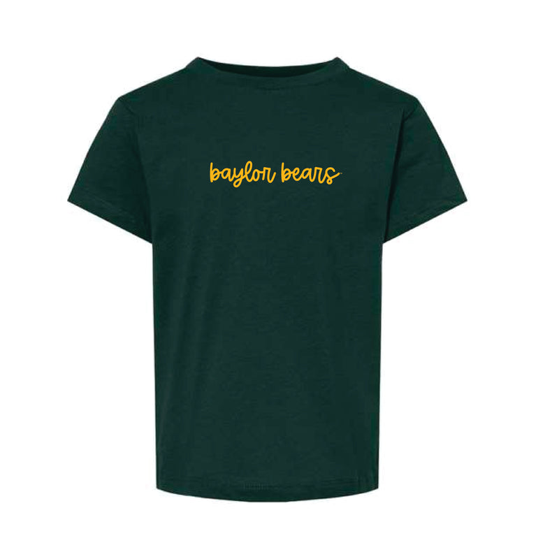 The Baylor Bears Cursive | Toddler Forest Tee