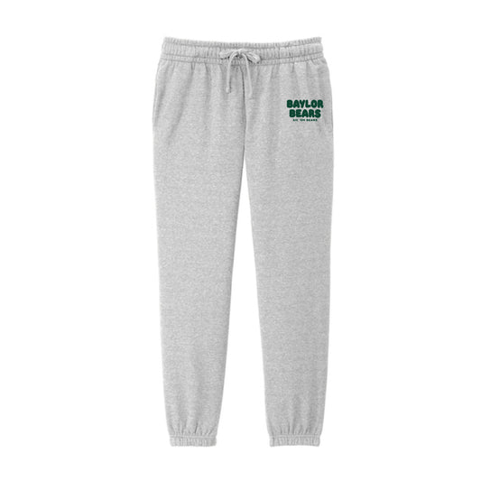 The Baylor Bears Puff | Light Heather Grey Fleece Sweatpant