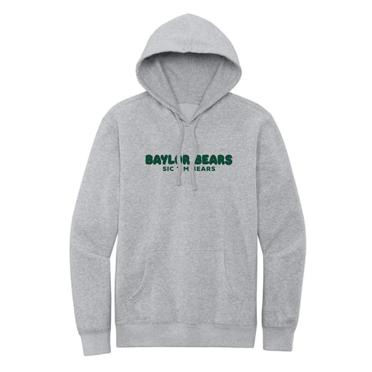 The Baylor Bears Puff | Light Heather Grey Fleece Hoodie