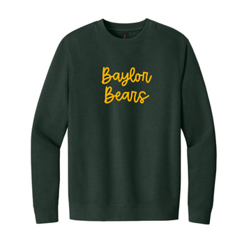 The Baylor Bears Script | Embroidered Forest Green Crewneck Sweatshirt
