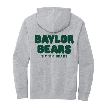 The Baylor Bears Puff | Light Heather Grey Fleece Hoodie