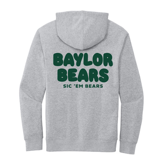 The Baylor Bears Puff | Light Heather Grey Fleece Hoodie