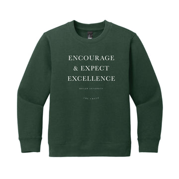 The Baylor Creed | Youth Forest Green Crewneck Sweatshirt