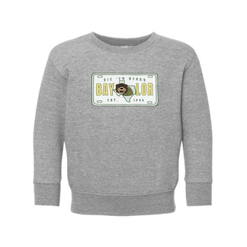 The Baylor License Plate | Toddler Heather Sweatshirt