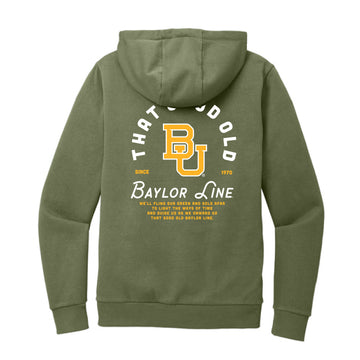 The Baylor Line Tradition | Olive Drab Green Hoodie
