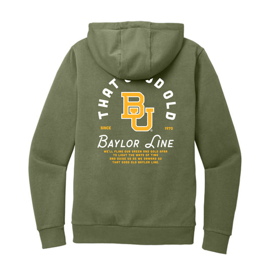 The Baylor Line Tradition | Olive Drab Green Hoodie