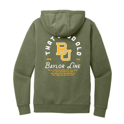 The Baylor Line Tradition | Olive Drab Green Hoodie