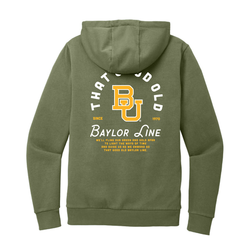 The Baylor Line Tradition | Olive Drab Green Hoodie