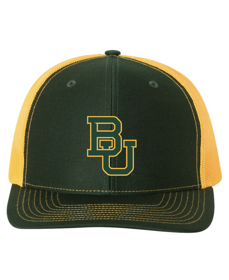 The BU Logo | Green Gold Trucker Hat