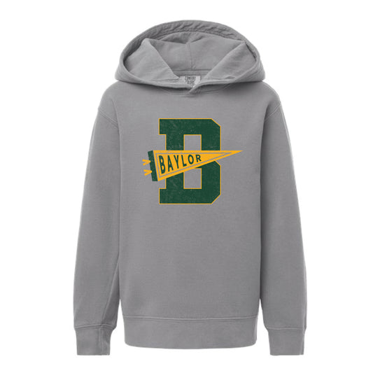 The Baylor Pennant | Youth Grey Hoodie