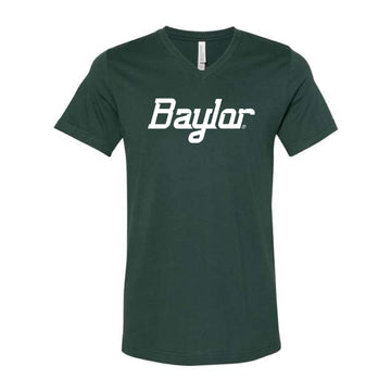 The Baylor Script Logo | Forest Vneck Tee