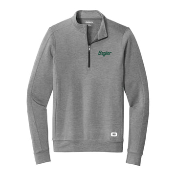 The Baylor Script Logo | Embroidered Petrol Grey Heather Fleece