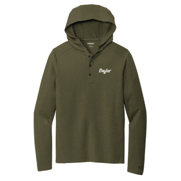 The Baylor Script Logo | Embroidered Deep Olive Hooded Jacket