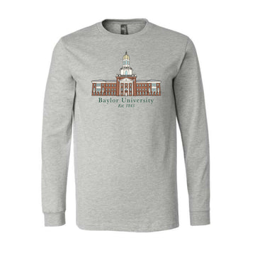 The Baylor University Building | Athletic Heather Long Sleeve