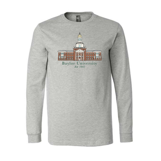 The Baylor University Building | Athletic Heather Long Sleeve