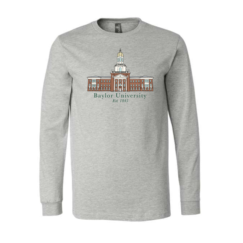 The Baylor University Building | Athletic Heather Long Sleeve