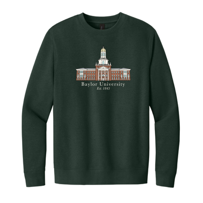 The Baylor University Building | Forest Green Sweatshirt