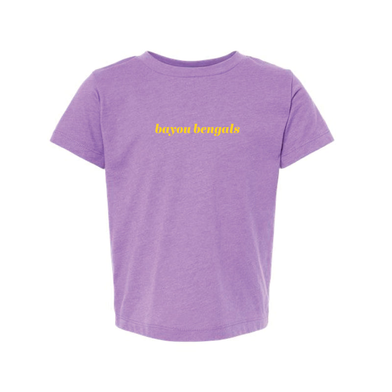 The Bayou Bengals | Toddler Heather Team Purple Tee