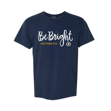 The Be Bright Script | Adult Navy Tee