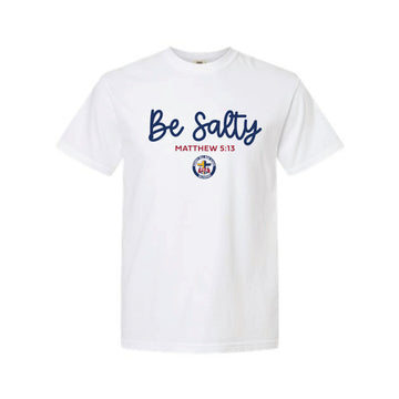 The Be Salty Script | Adult White Tee