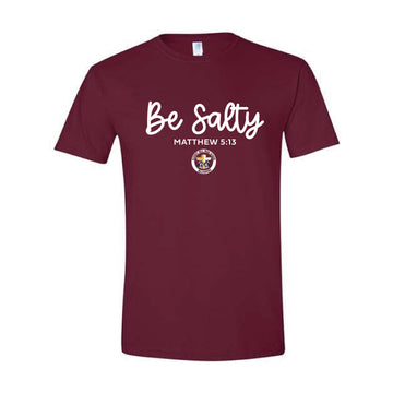 The Be Salty Script | Adult Maroon Tee