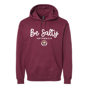The Be Salty Script | Adult Maroon Hoodie