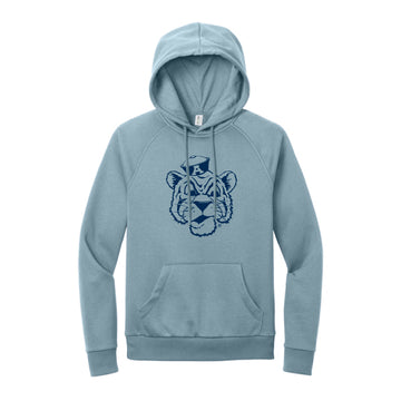 The Beanie Tiger Outline | I Like You Blue Pullover Hoodie