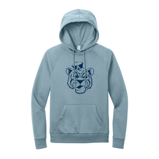 The Beanie Tiger Outline | I Like You Blue Pullover Hoodie