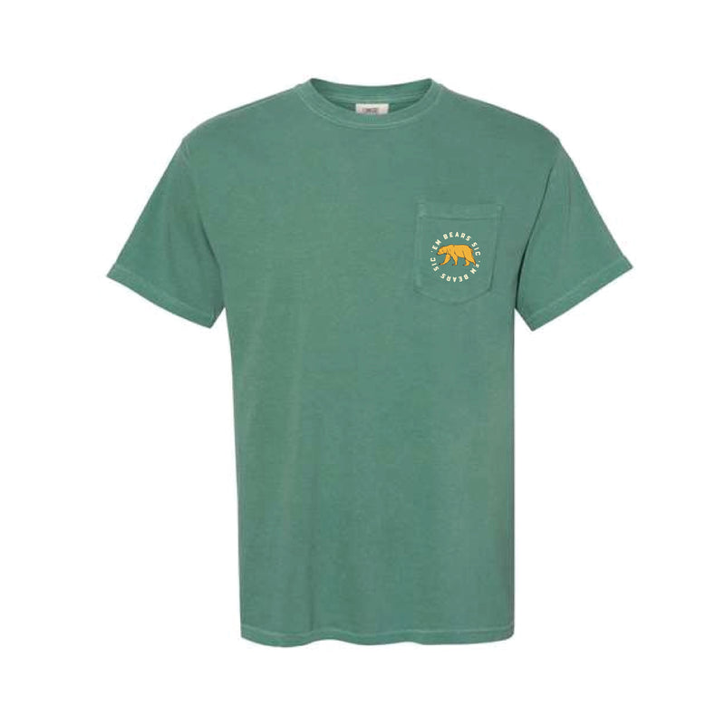 The Bear Spirit Circle | Light Green Pocket Tee