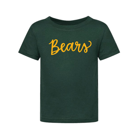 The Bears Script | Youth Forest Green Tee