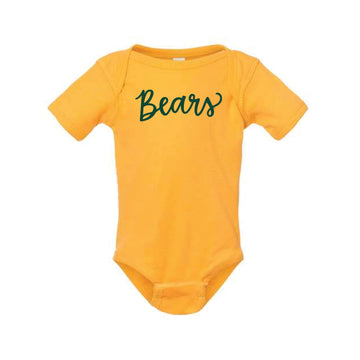 The Bears Script | Baby Gold Onesie