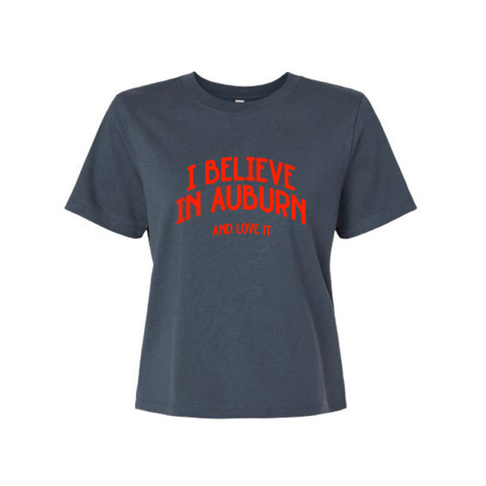 The Believe In Auburn | Vintage Navy Tee