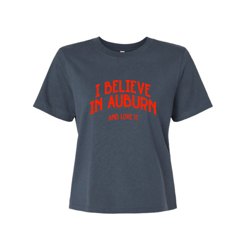 The Believe In Auburn | Vintage Navy Tee
