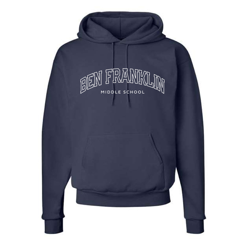 The Ben Franklin Arch | Navy Hooded Sweatshirt