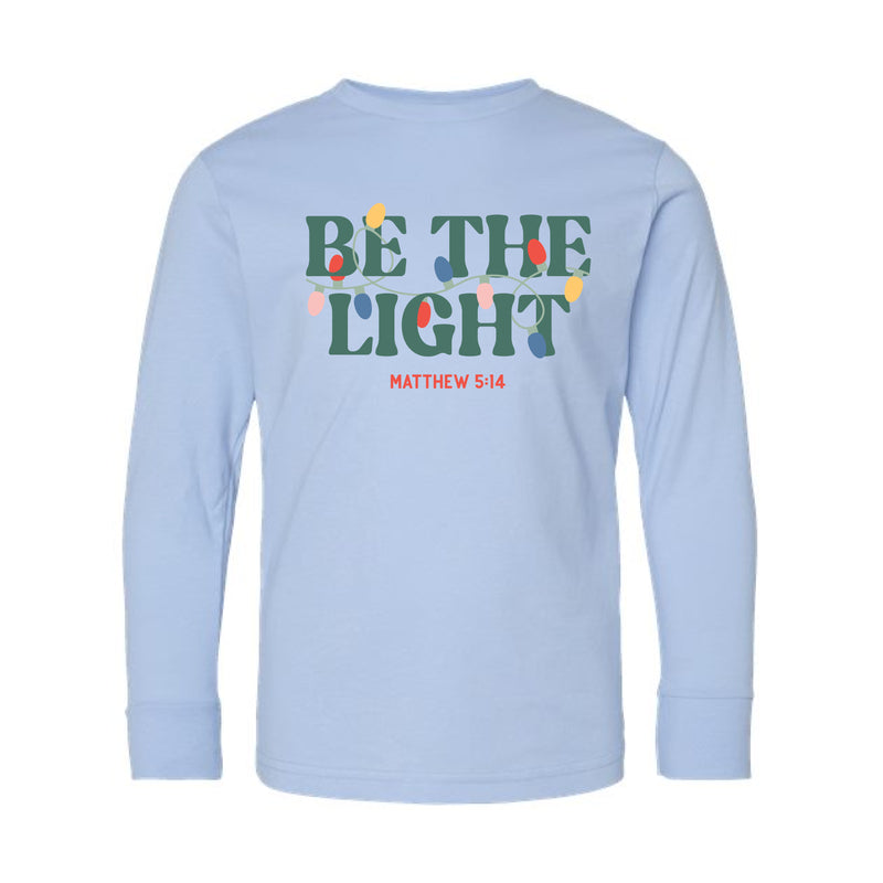 The Be The Light | Youth Light Blue Long Sleeve Tee