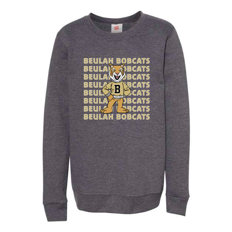 The Beulah Repeat | Charcoal Heather Youth Crewneck Sweatshirt