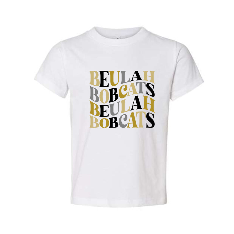 The Beulah Wavy Black & Gold | White Toddler Tee